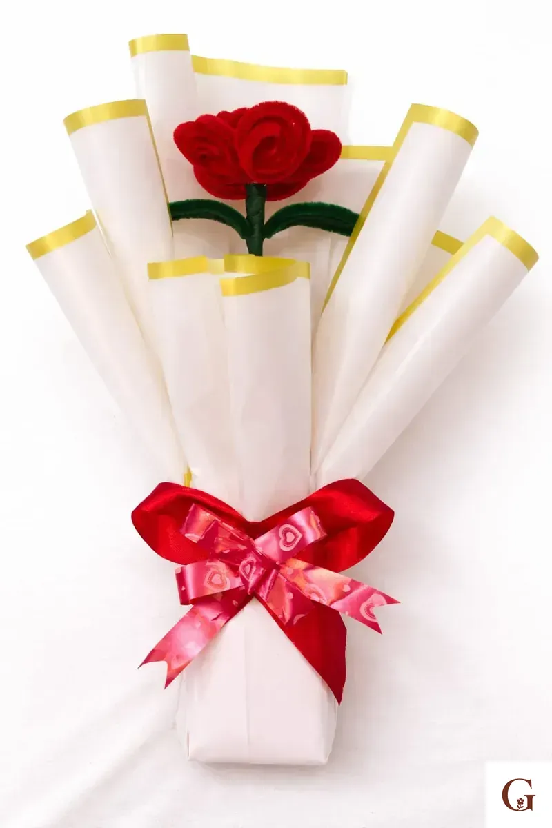 Single Rose Bouquet | Romantic Gift for Wife ️ - Handmade with love by GulNest
