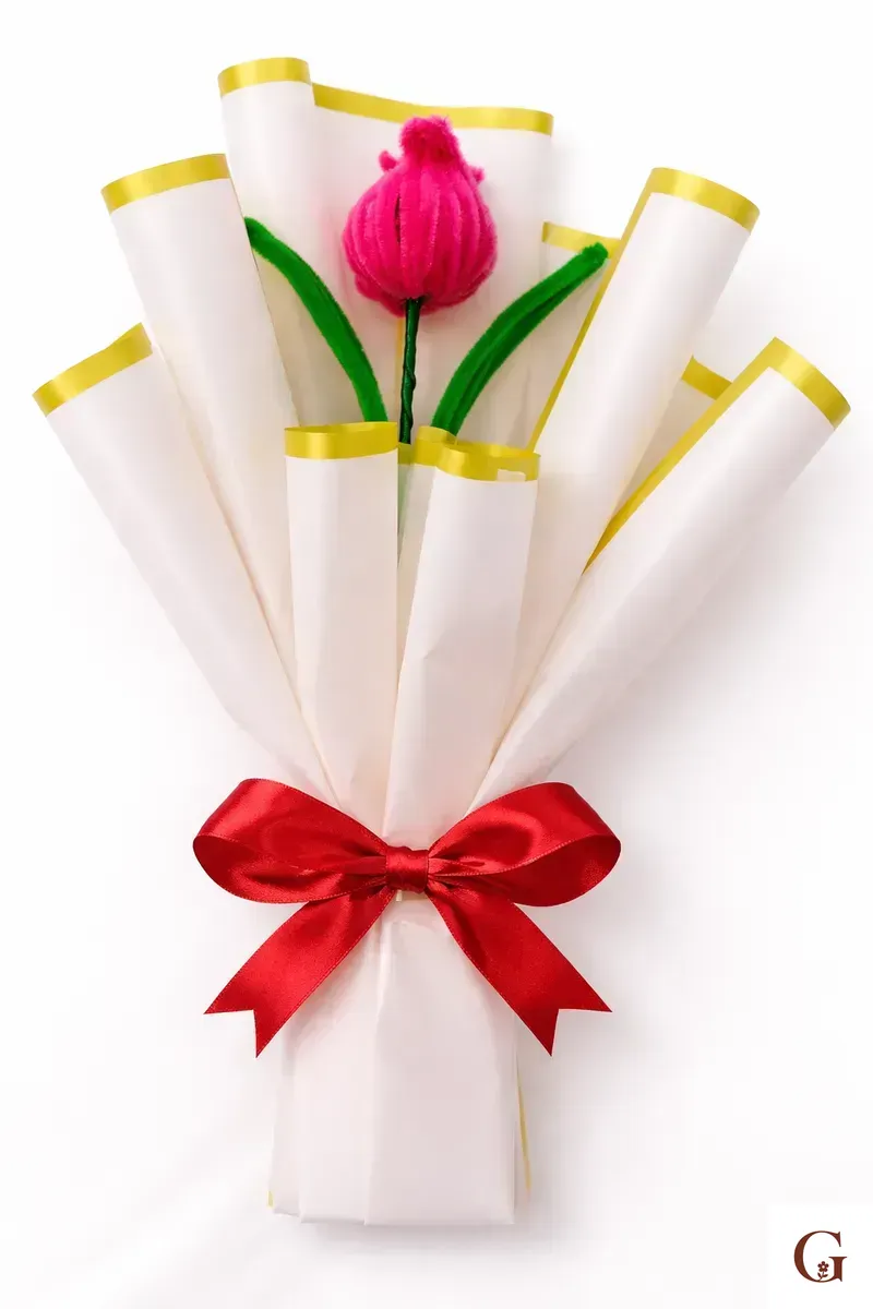 Tulip Bouquet | Budget Birthday Gift for Wife - Handmade Gift by GulNest India