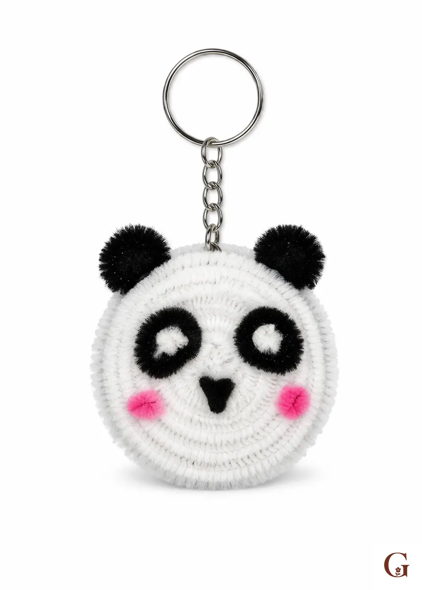 Panda Keychain - Handmade Gift by GulNest India