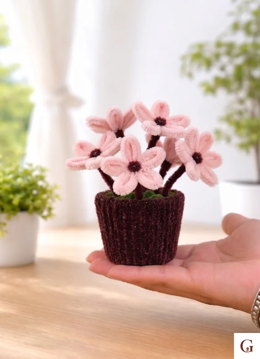 Daisy Flower Mini Pot - Handmade Gift by GulNest India