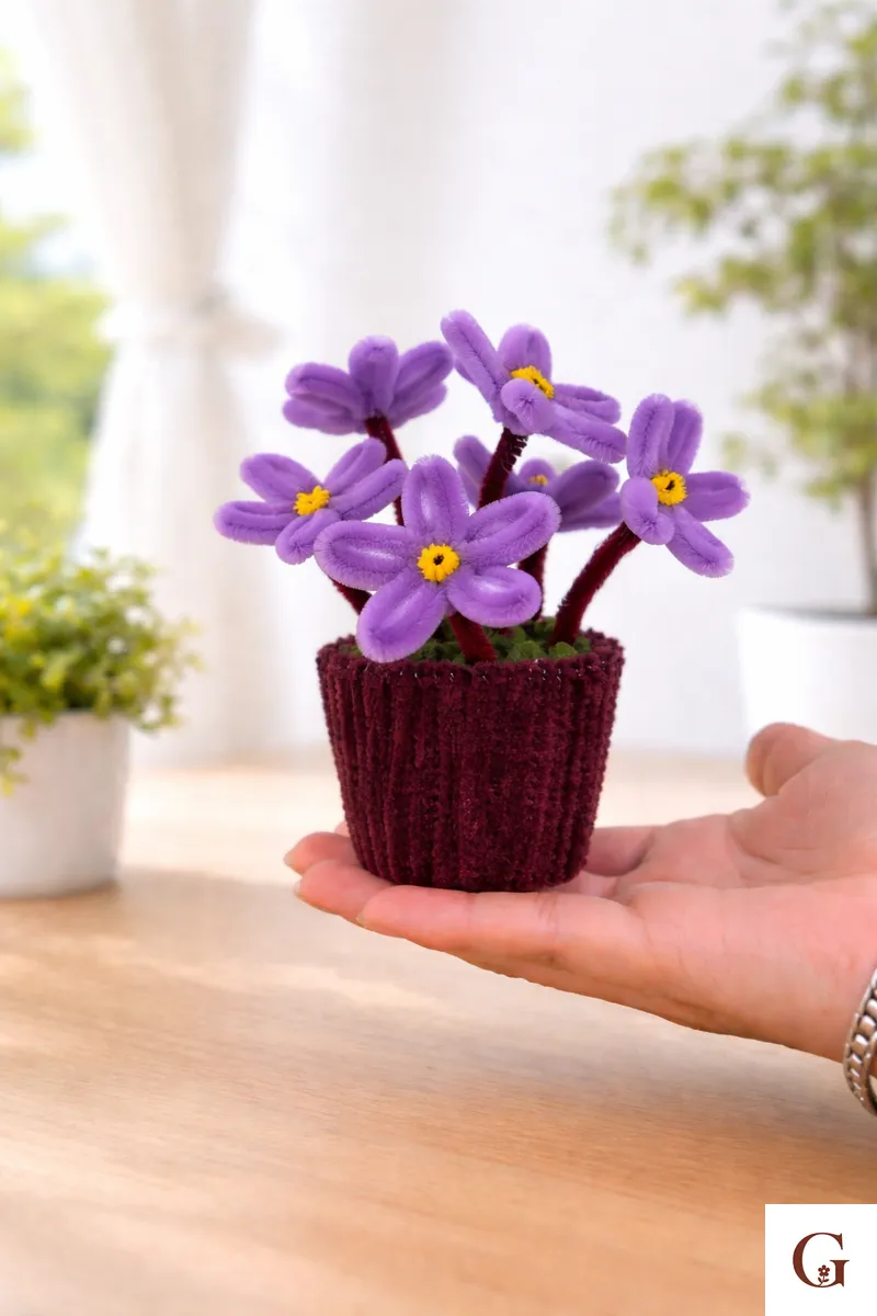 Daisy Flower Mini Pot - Handmade Gift by GulNest India