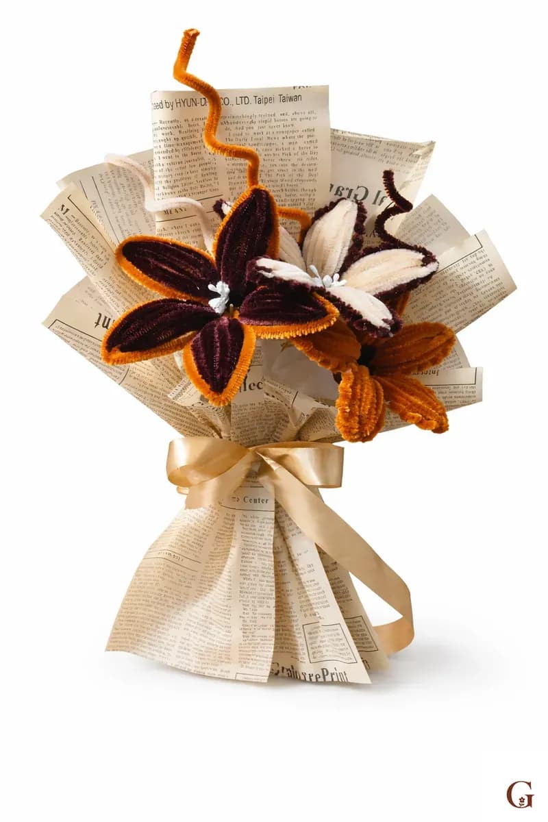 Brown Flower Bouquet | Romantic Gift for Girlfriend - Handmade Gift by GulNest India