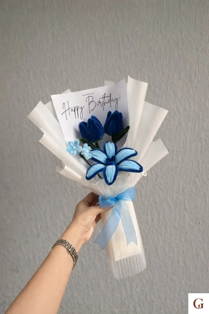 Blue Bouquet - Handmade with love by GulNest